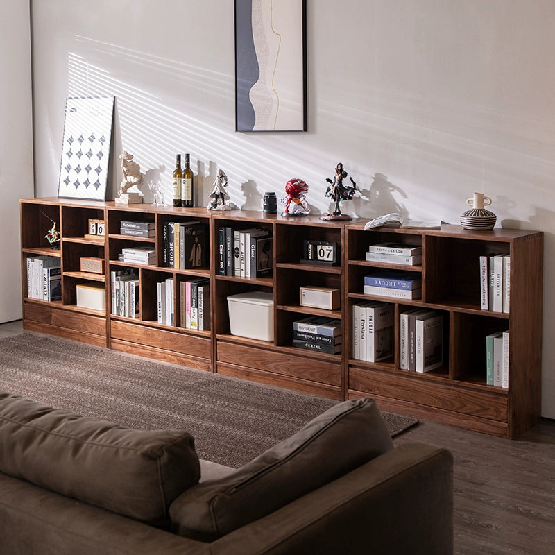 Mazonvintage-Harmonic Solid Walnut Square Bookcase