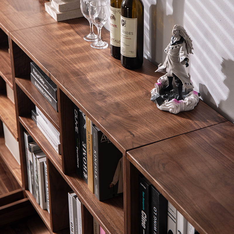 Mazonvintage-Harmonic Solid Walnut Square Bookcase