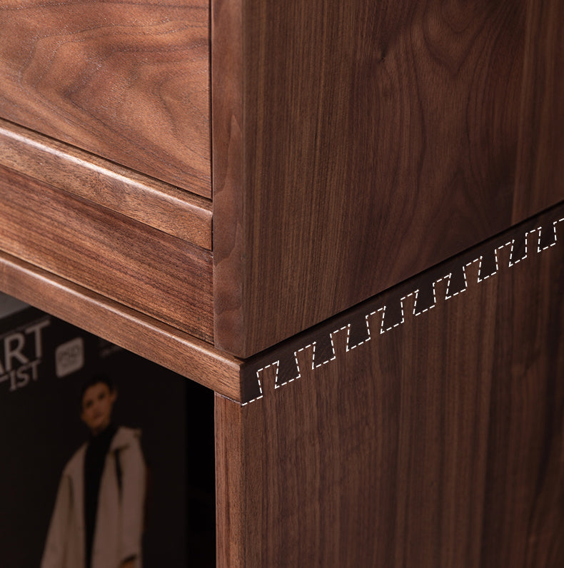 Mazonvintage-Harmonic Solid Walnut Square Bookcase