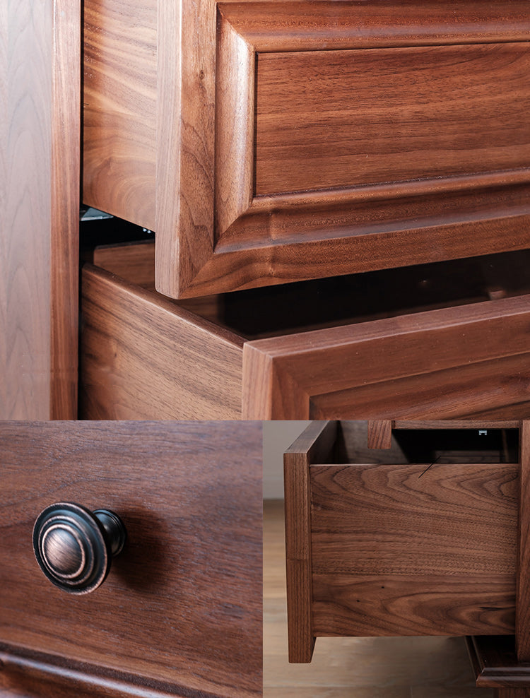 Mazonvintage-Quest Walnut Wood Nightstand