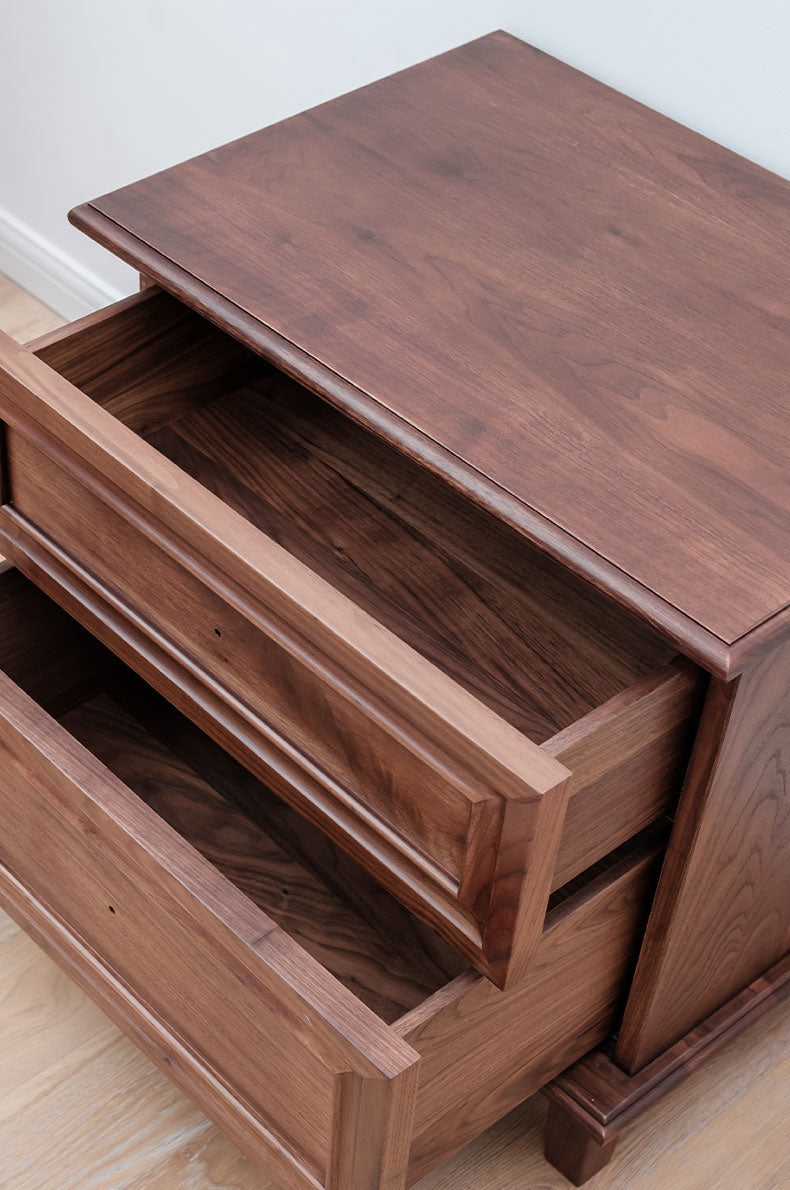 Mazonvintage-Quest Walnut Wood Nightstand