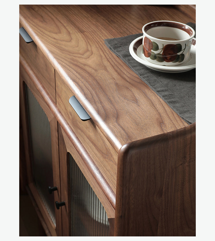 Mazonvintage-Small Black Walnut Wood Kitchen Cabinets