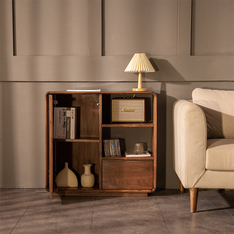 Mazonvintage-Serenity Solid Walnut Wood Accent Cabinet