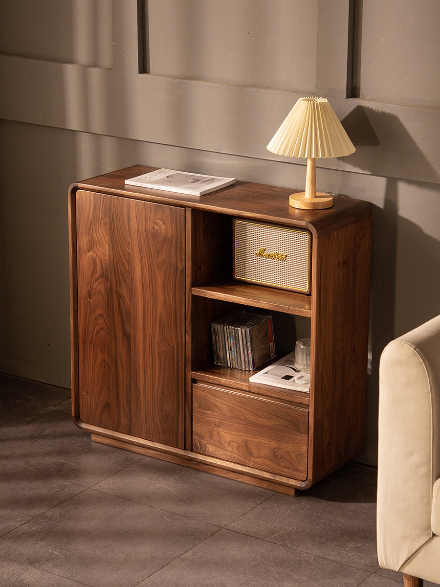 Mazonvintage-Serenity Solid Walnut Wood Accent Cabinet