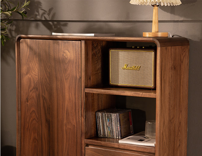 Mazonvintage-Serenity Solid Walnut Wood Accent Cabinet