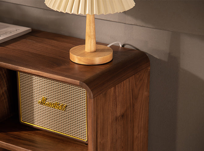 Mazonvintage-Serenity Solid Walnut Wood Accent Cabinet