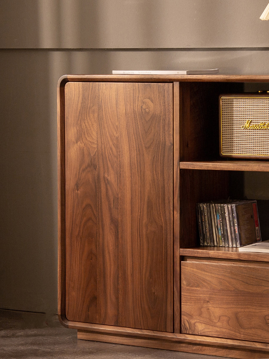 Mazonvintage-Serenity Solid Walnut Wood Accent Cabinet