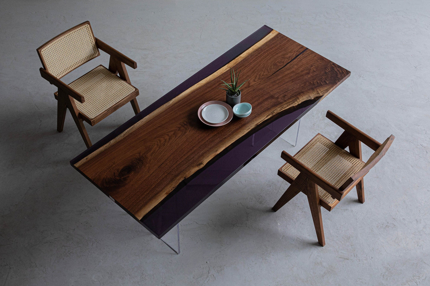 Mazonvintage-Elemental Handmade Single Epoxy Resin Table