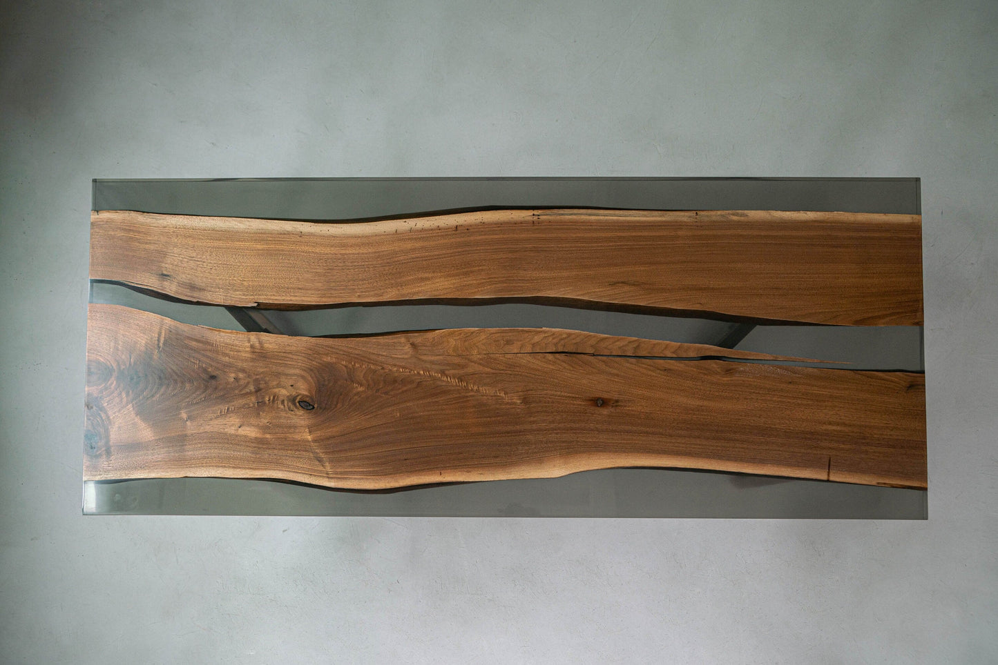 Mazonvintage-Large black walnut wood Epoxy Dining Table