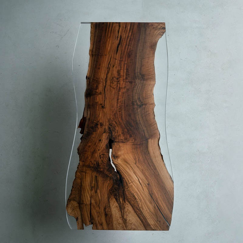 Mazonvintage-Live edge Handmade Unique Live Edge Epoxy Resin River Wood