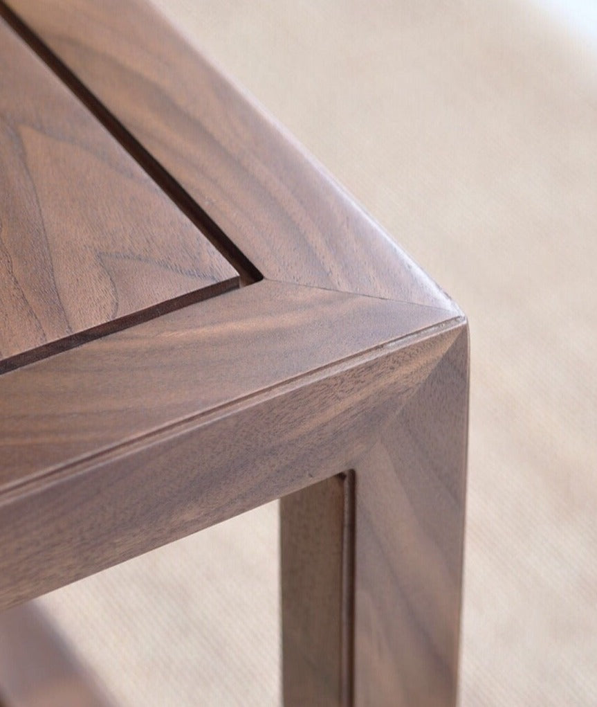 Mazonvintage-Mortise-Tenon Structure Black Walnut Wood Bench