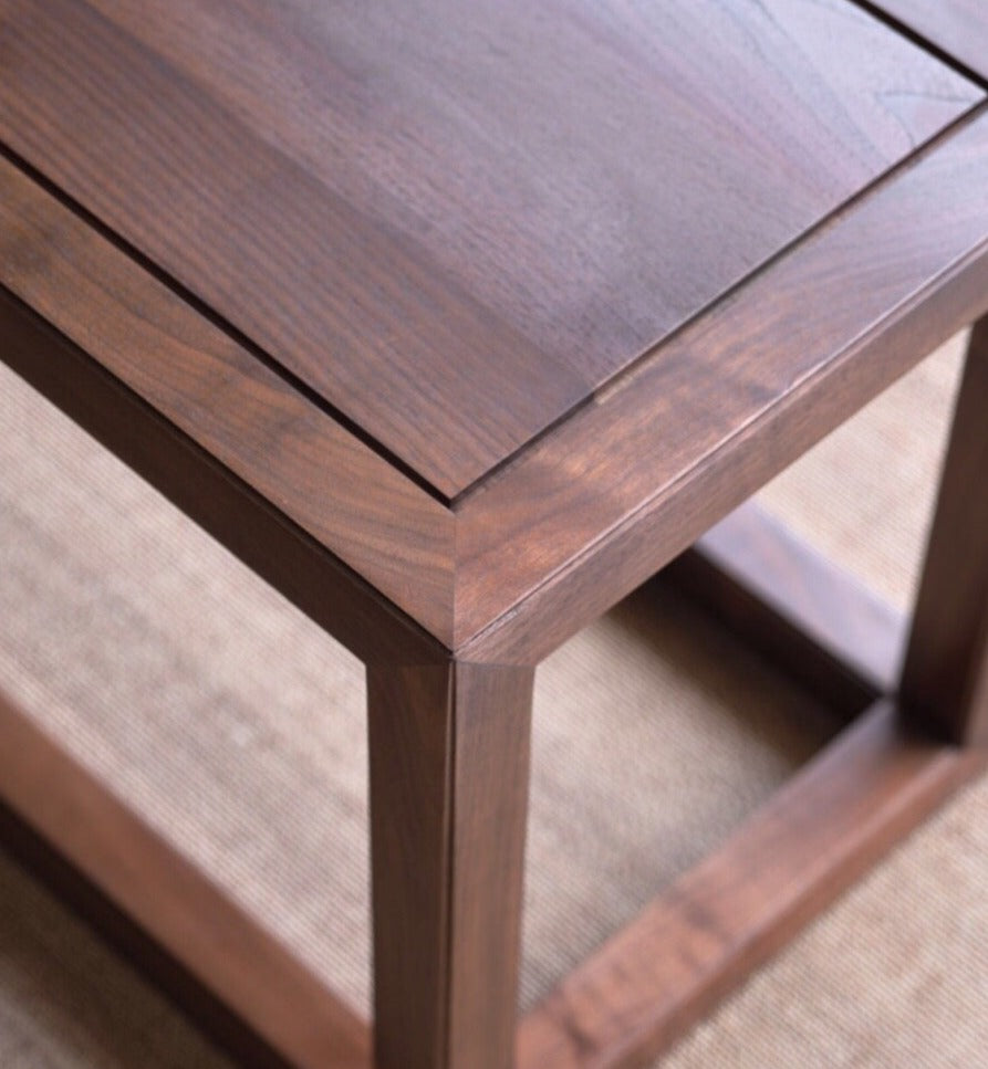 Mazonvintage-Mortise-Tenon Structure Black Walnut Wood Bench