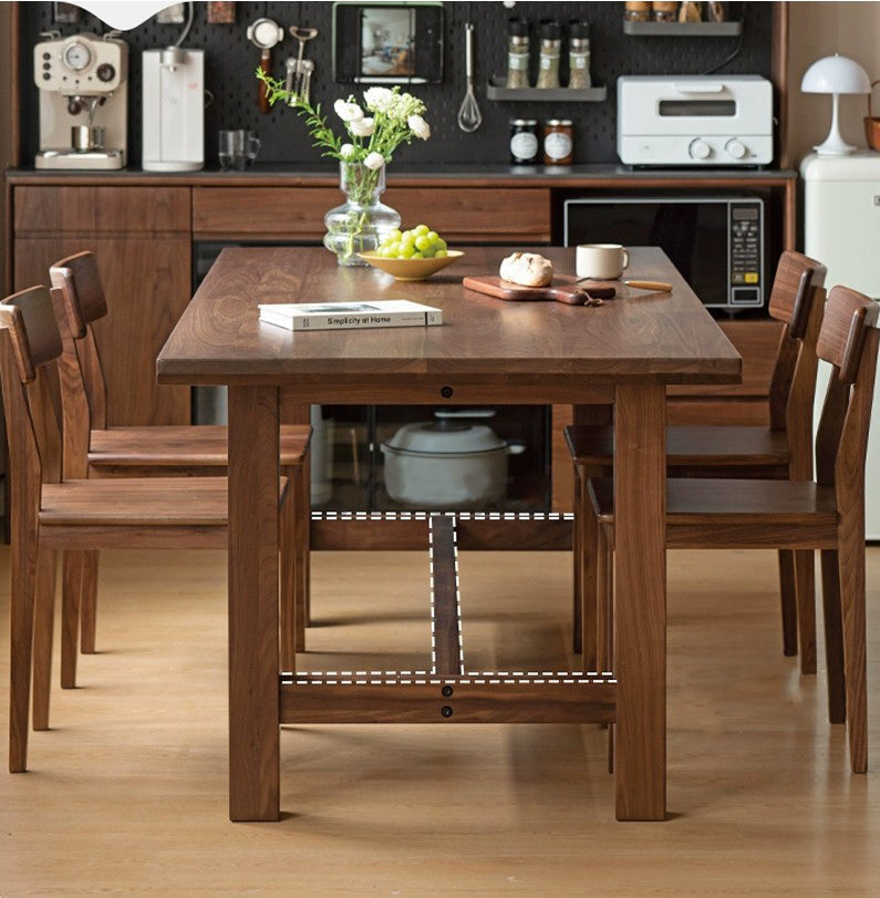 Mazonvintage-Classic Elegance Dark Walnut Wood Table