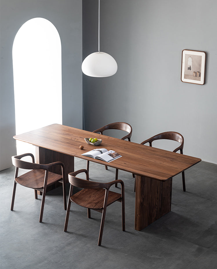 Mazonvintage-Artisan Minimalism Black Walnut Wood Table