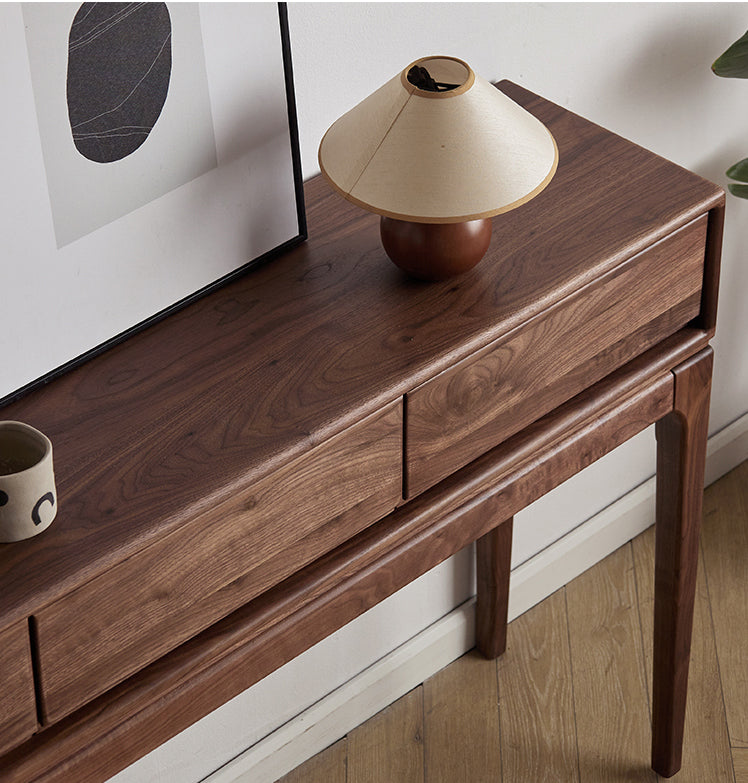 Mazonvintage-Cypress Entryway Solid Walnut Wood Console Table