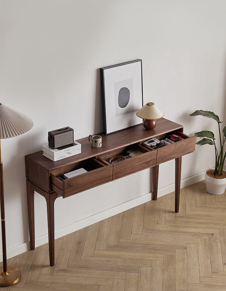 Mazonvintage-Cypress Entryway Solid Walnut Wood Console Table