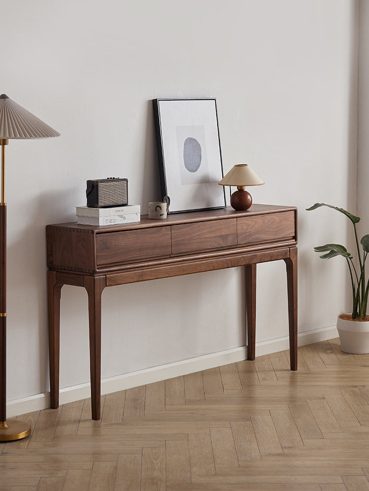 Mazonvintage-Cypress Entryway Solid Walnut Wood Console Table