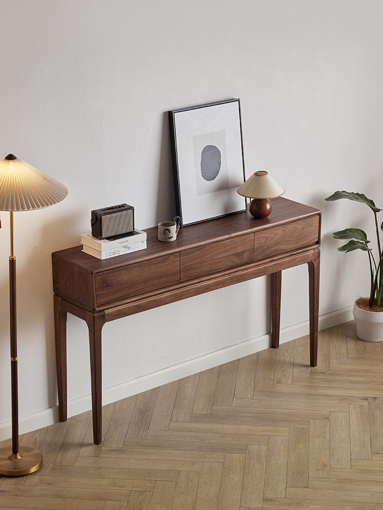 Mazonvintage-Cypress Entryway Solid Walnut Wood Console Table