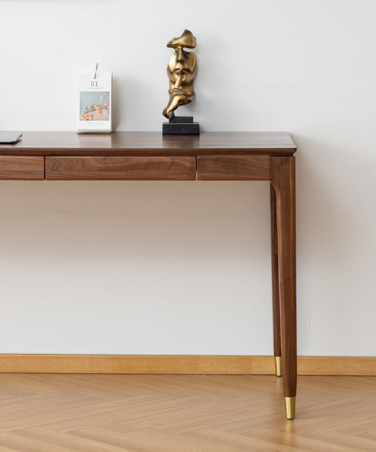 Mazonvintage-Clean Lines Modern Workspace Walnut Wood Standing Desk