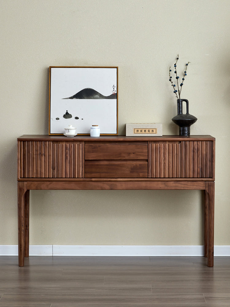 Mazonvintage-Blinds Design Black Walnut Wood Console Table