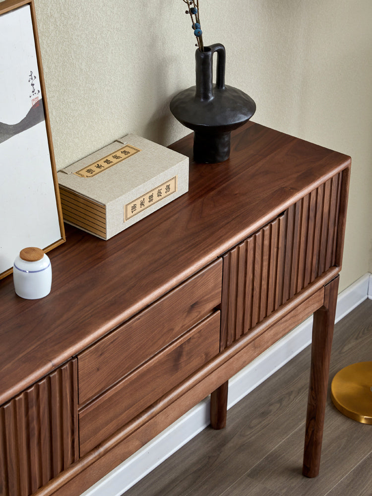 Mazonvintage-Blinds Design Black Walnut Wood Console Table