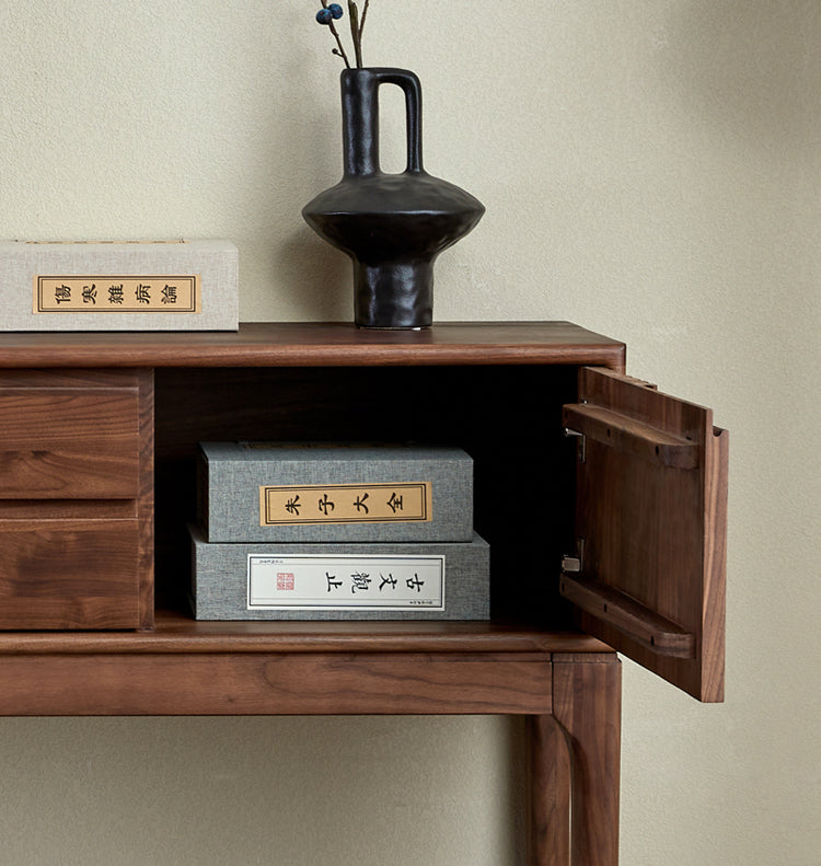 Mazonvintage-Blinds Design Black Walnut Wood Console Table