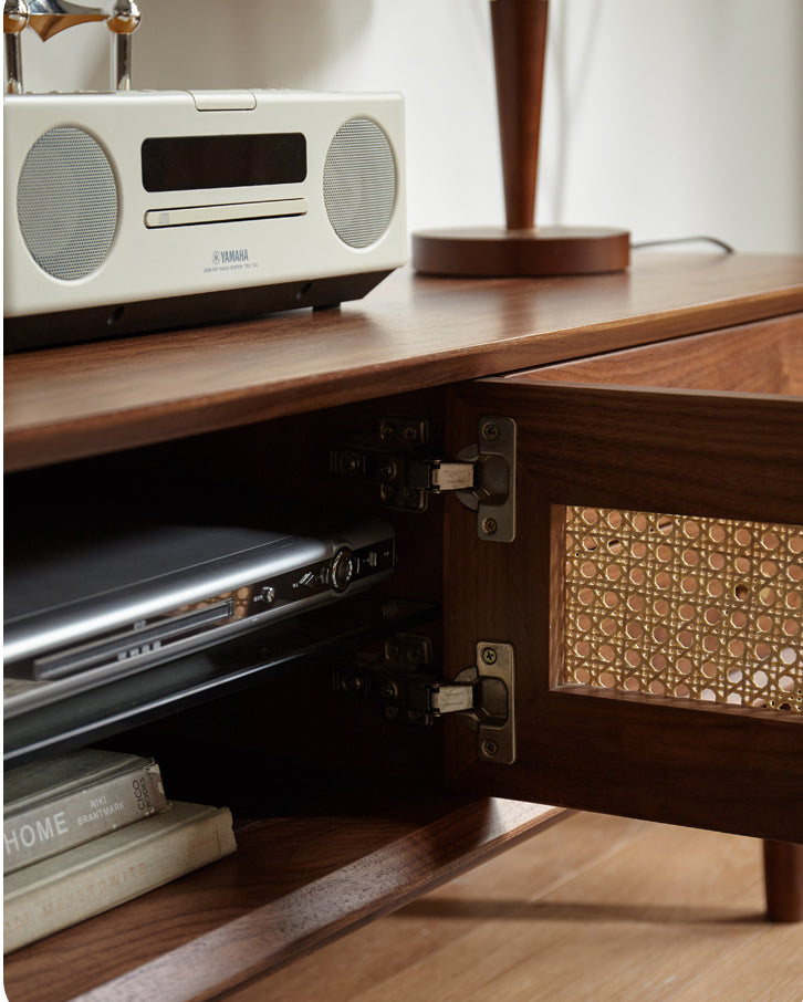 Mazonvintage-Veritas Nordic Design Walnut Wood TV Stand