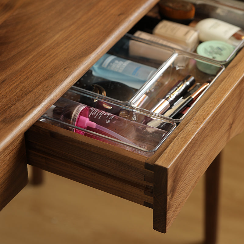 Mazonvintage-Astra American Style Solid Walnut Wood Makeup Vanity