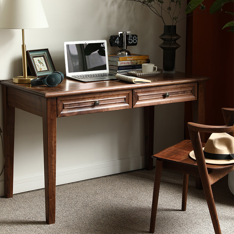 Mazonvintage-Mid Century Classic American Solid Walnut Wood Desk