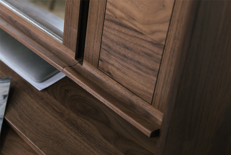Mazonvintage-Danish Mid-Century Walnut Wood Secretary Desk
