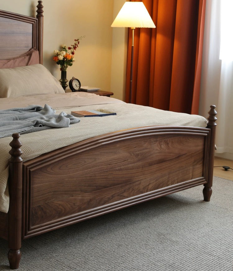 Mazonvintage-Noble America Antique Solid Walnut Wood Bed