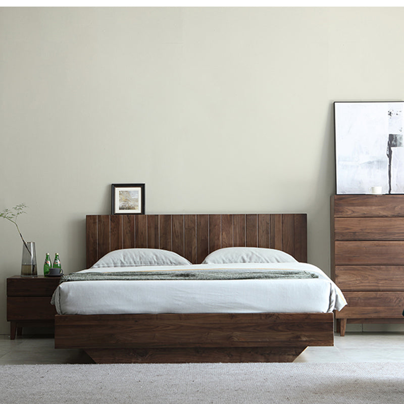 Mazonvintage-Sierra Big Hydraulic Bed Made of Black Walnut Wood