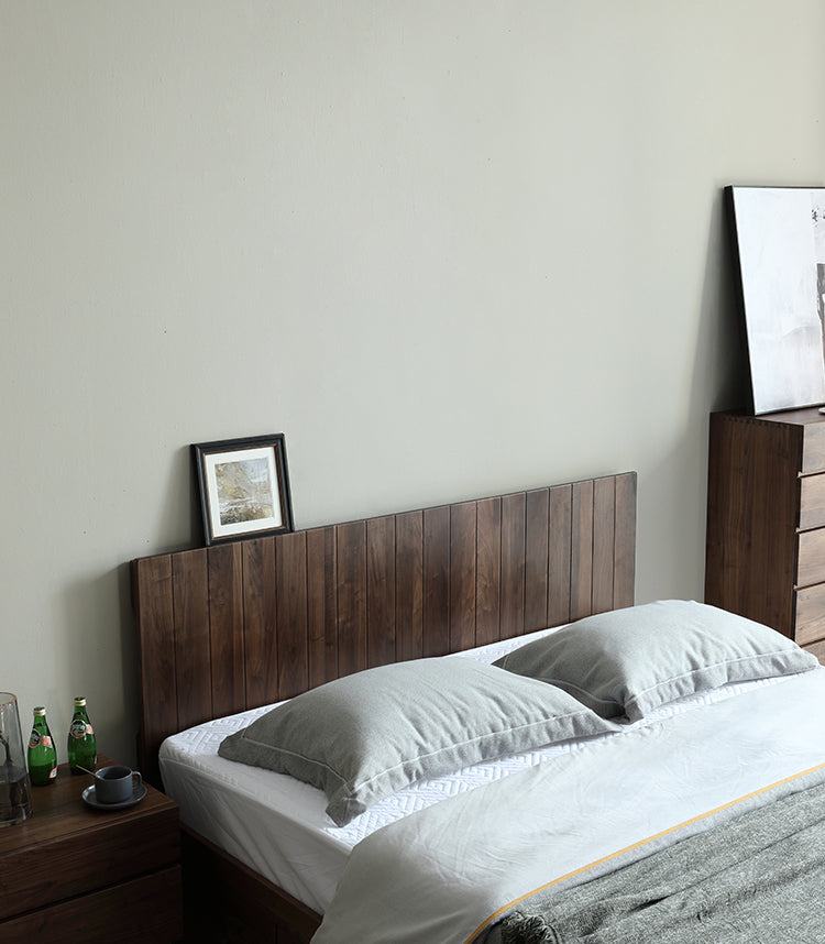Mazonvintage-Sierra Big Hydraulic Bed Made of Black Walnut Wood