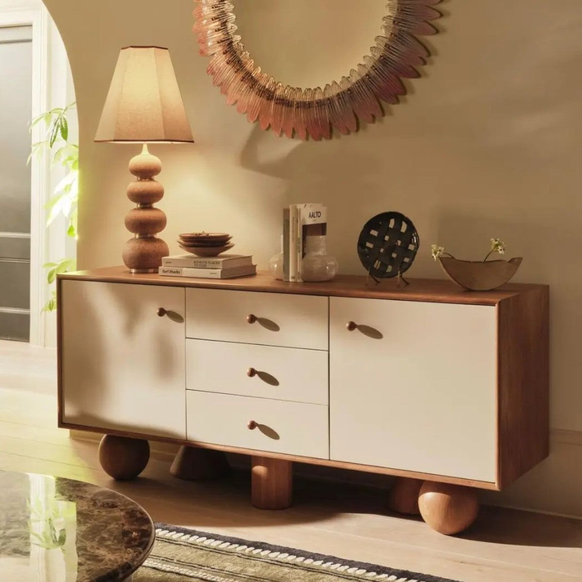 Marcel Oak Wood Cabinet & Sideboard