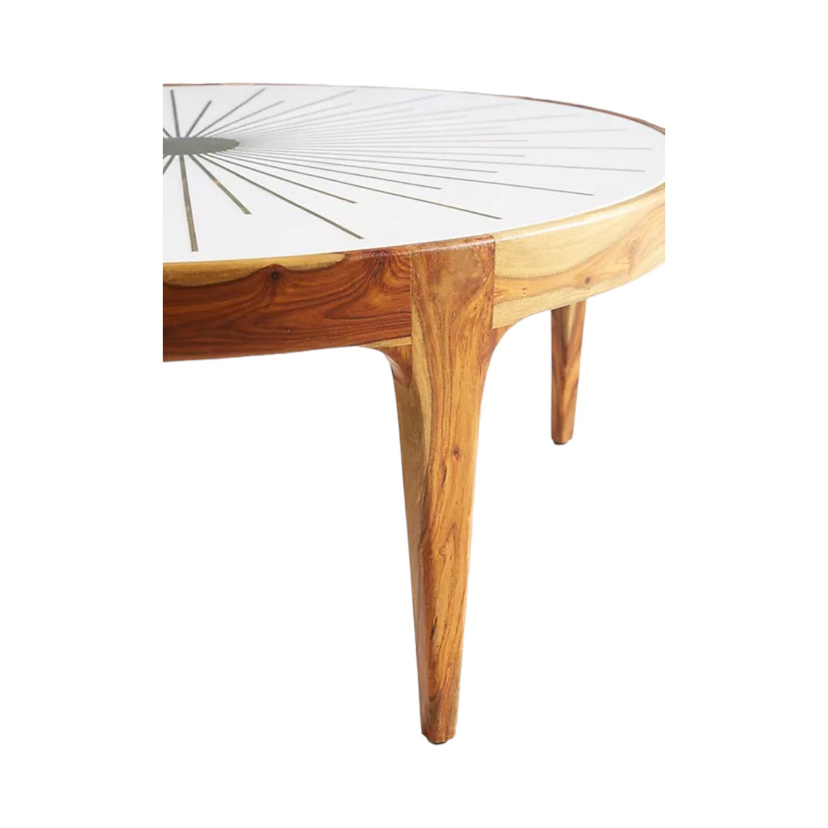 Maren Brass Starburst Round Coffee Table