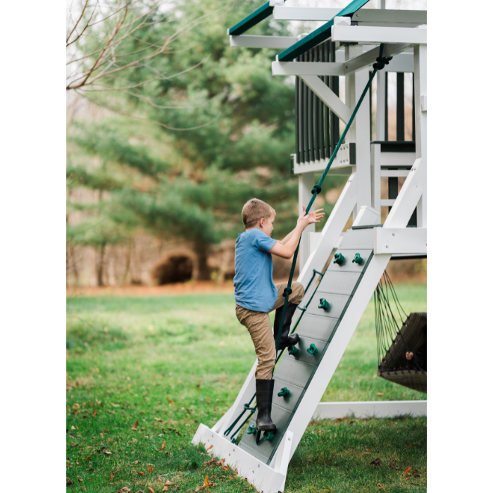 Nebula Vinyl Swing Set with Spiral Slide