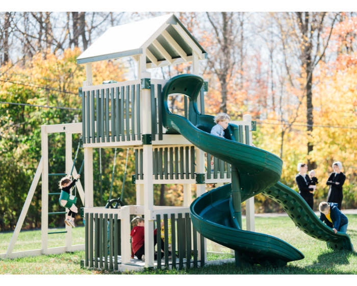 Orbit Nebula Climber Vinyl Swing Set