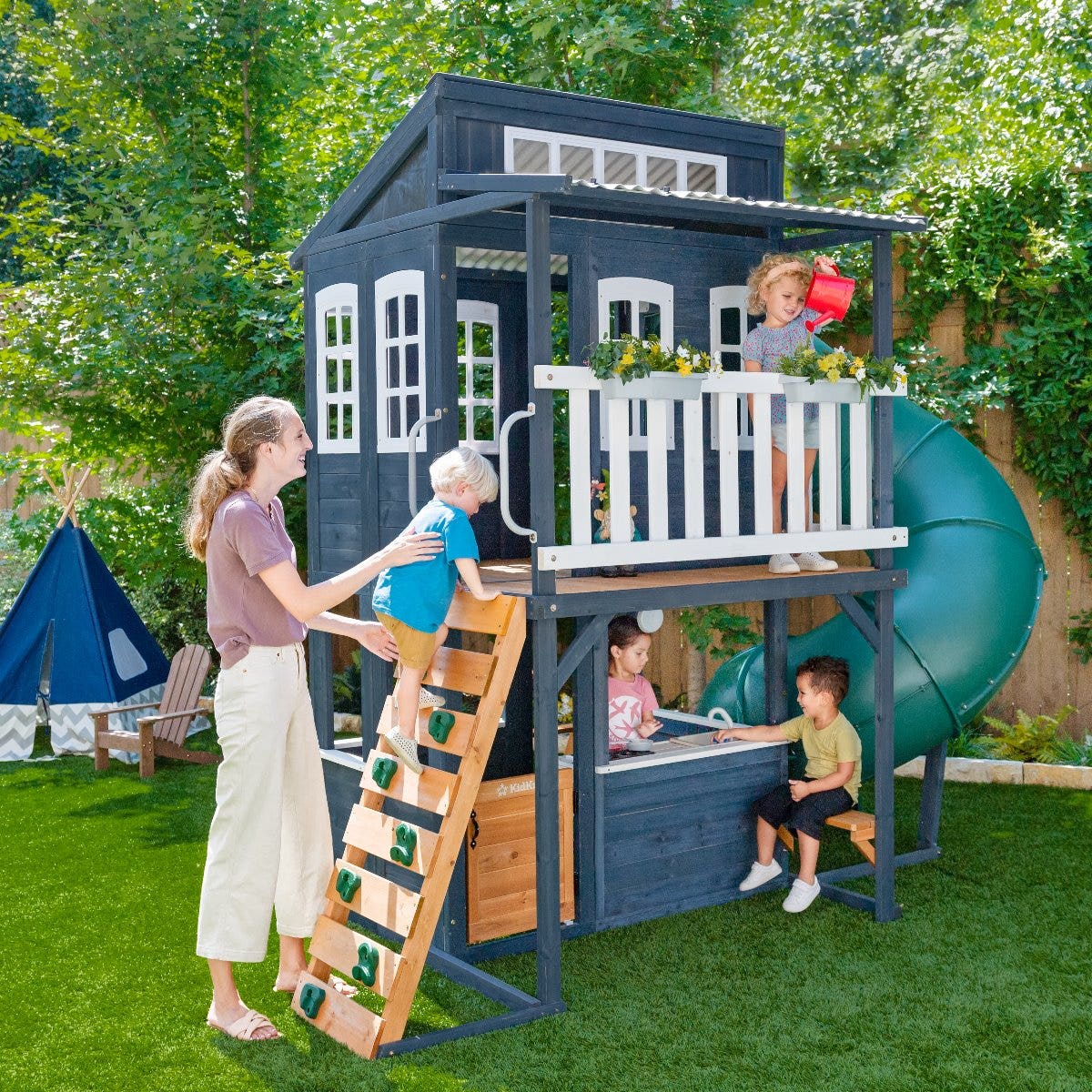Cozy Escape Playhouse - Navy - Installation Available