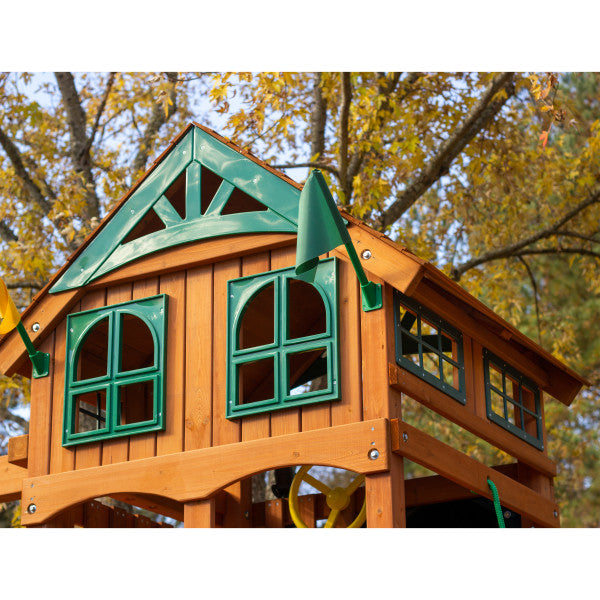 MazonvintagePlaysets Outing With Tube Slide Swing Set