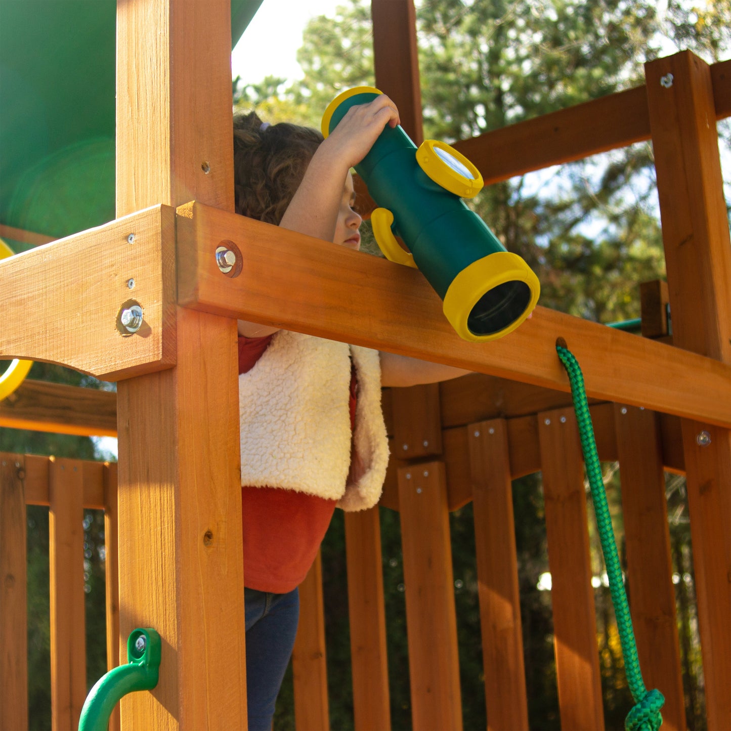 MazonvintagePlaysets Outing With Tube Slide Swing Set