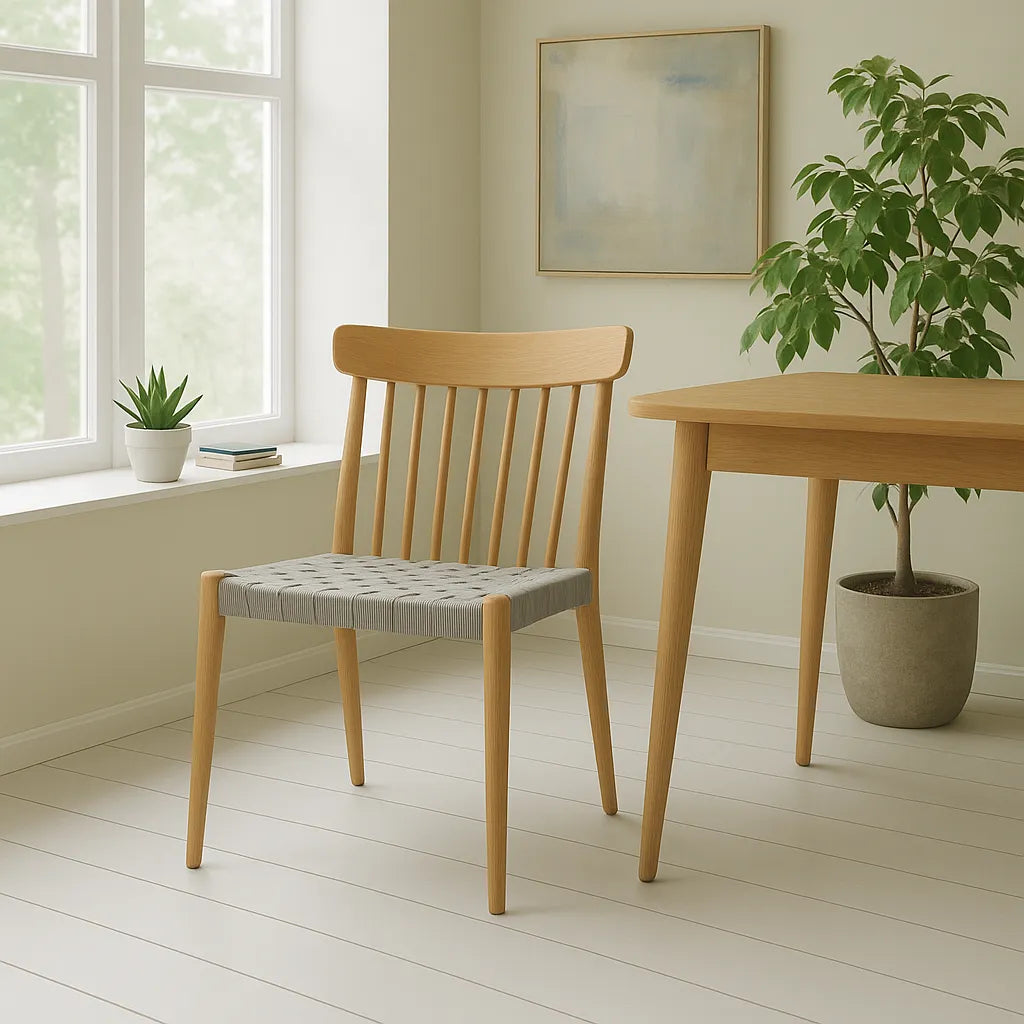Woven Strap Dining Chair Simplicity Elevating Contemporary Dining Areas