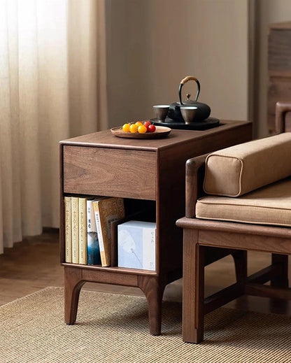 Mazonvintage-Charming Cottage black walnut Wood End Table