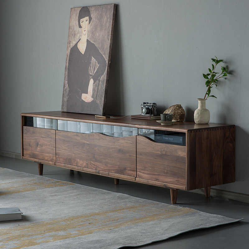 Mazonvintage-Fable Solid Walnut Wood Mountain Design TV Stand