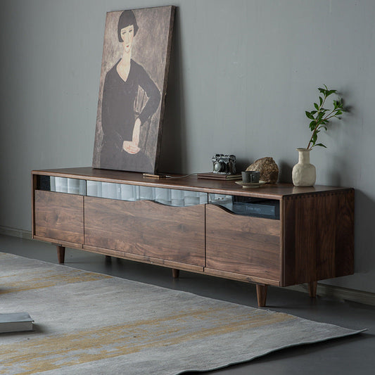 Mazonvintage-Fable Solid Walnut Wood Mountain Design TV Stand