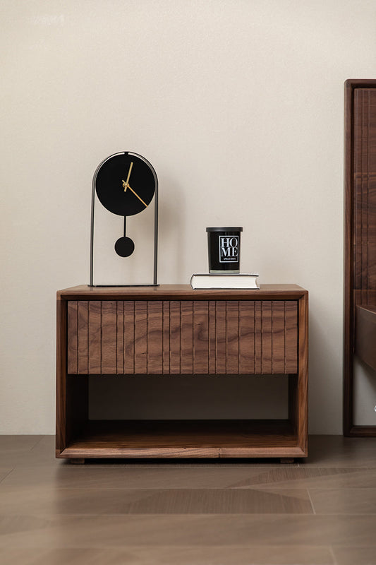 Mazonvintage-Whimsical Solid American Walnut Wood Nightstand