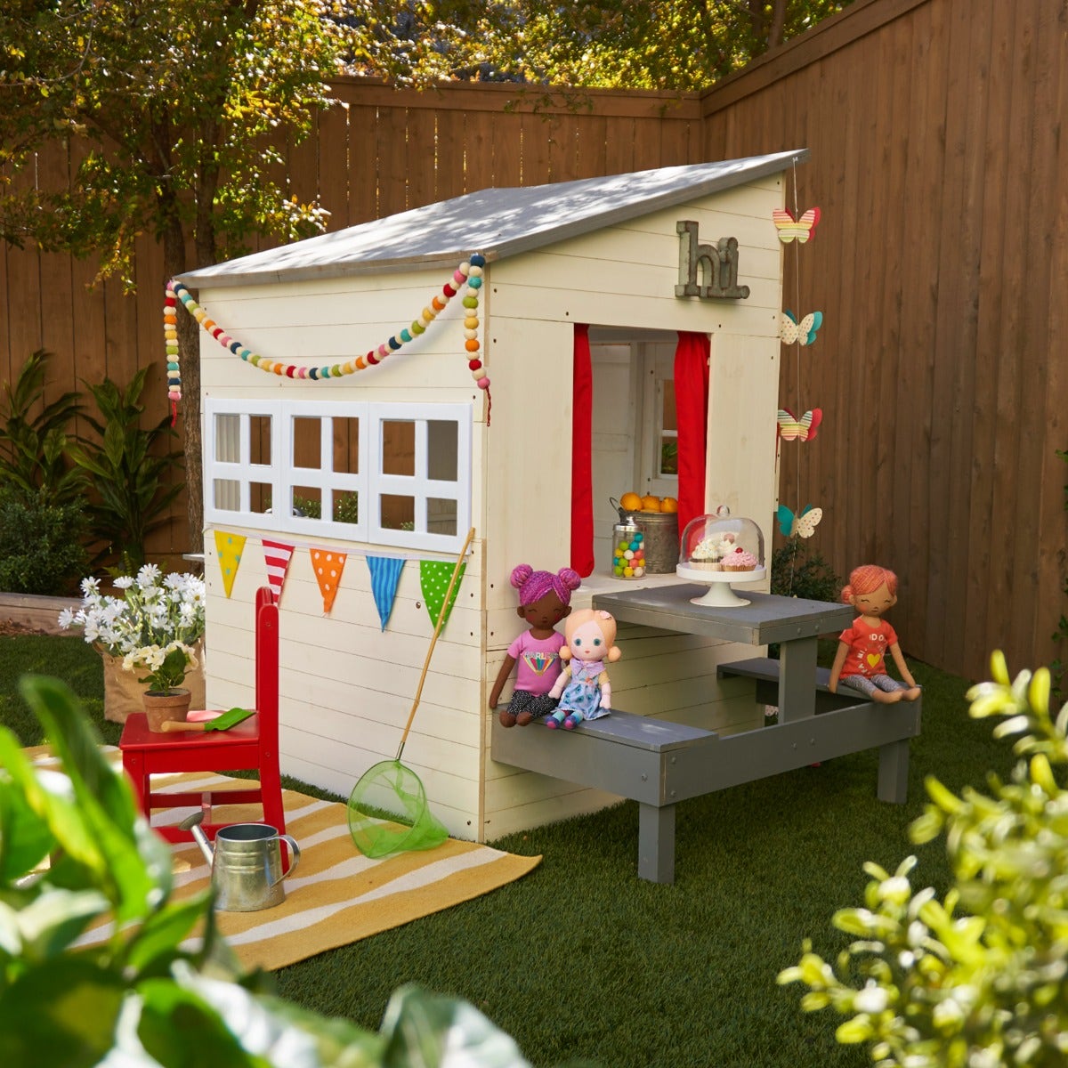 Modern Outdoor Playhouse - White