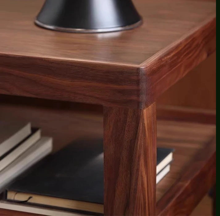 Mazonvintage-Creative Geometry Black Walnut Wood Side Table