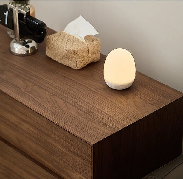 Mazonvintage-Minimalist Black Walnut Wood Bedside Table