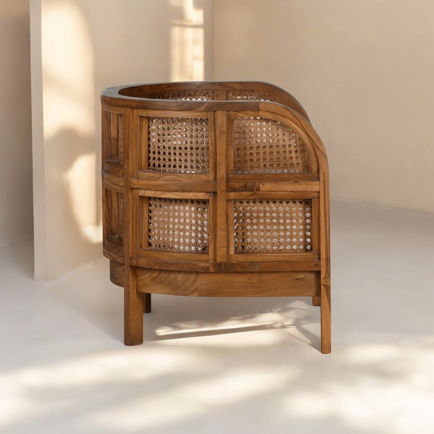 Nest Teak Wood Single Seater Sofa
