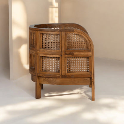 Nest Teak Wood Single Seater Sofa